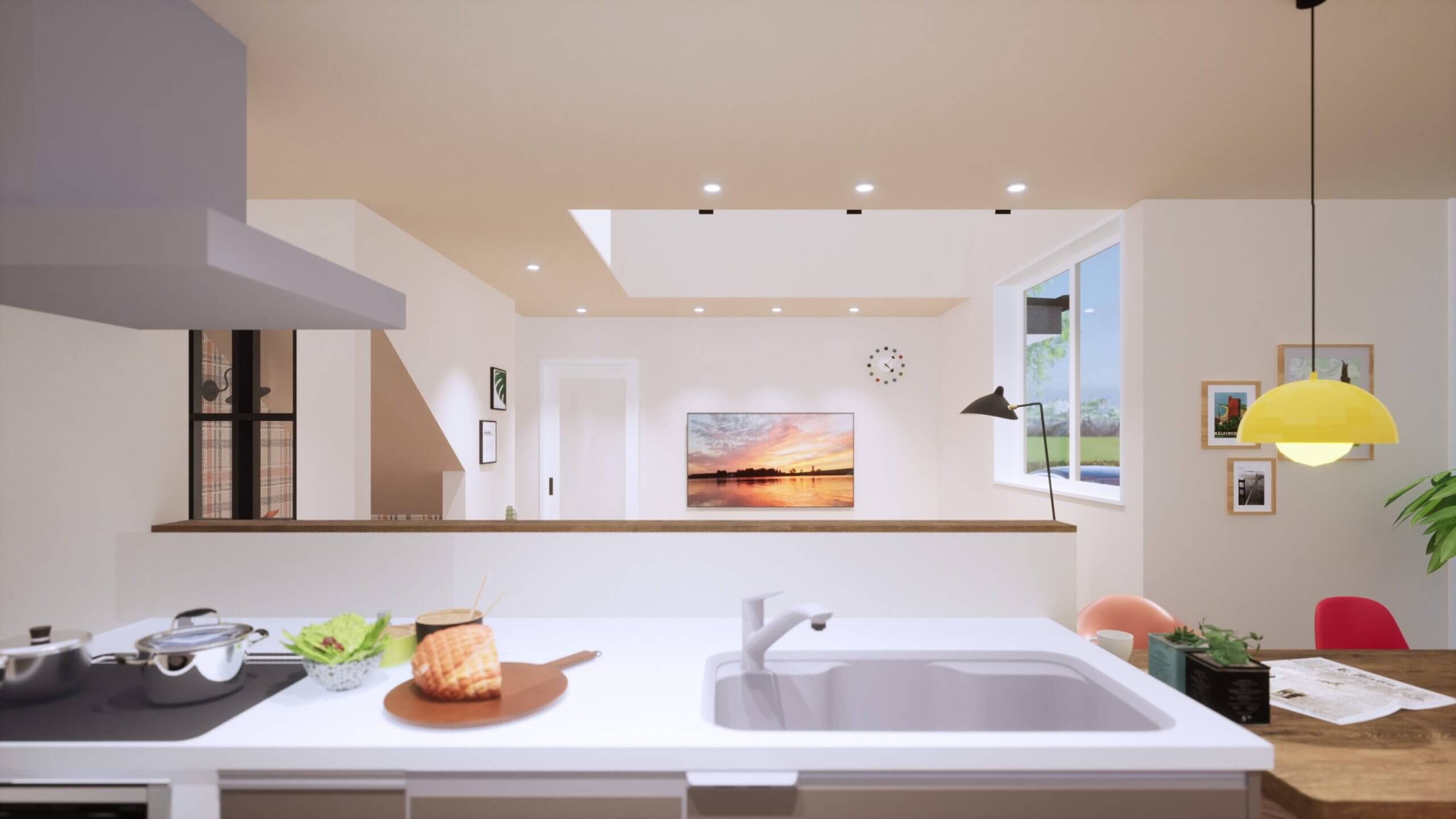 つながる視線で、家事も会話もスムーズに。