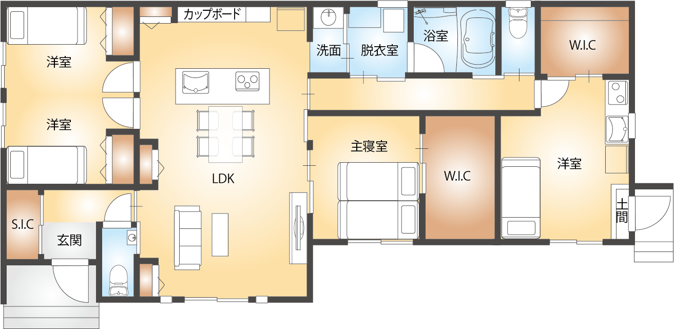 161[平屋]これぞ究極の2世帯！鍵は廊下に！？【LibWork-リブワーク